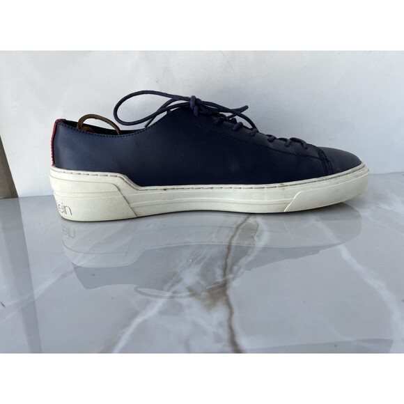 CALVIN KLEIN CK Octavian Leather  Navy Low Top Street Sneakers Lace Up Shoes 11 - Picture 5 of 9